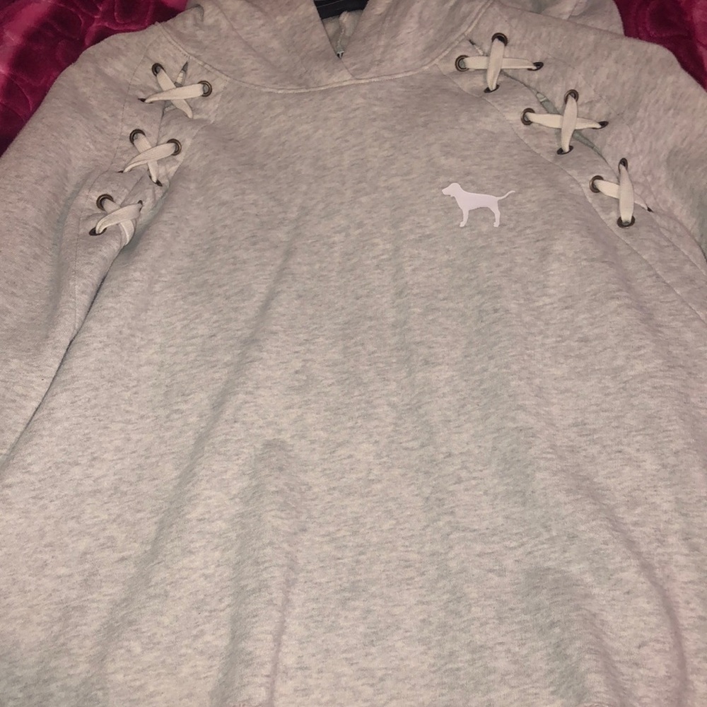Pink cropped hoodie